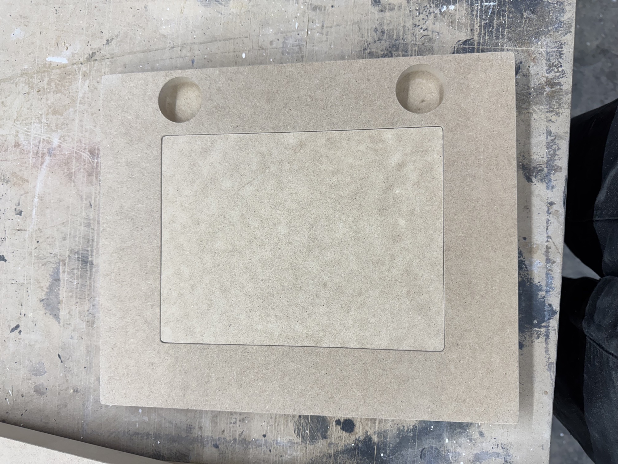 Cabinet door profile sample ready for finish work.