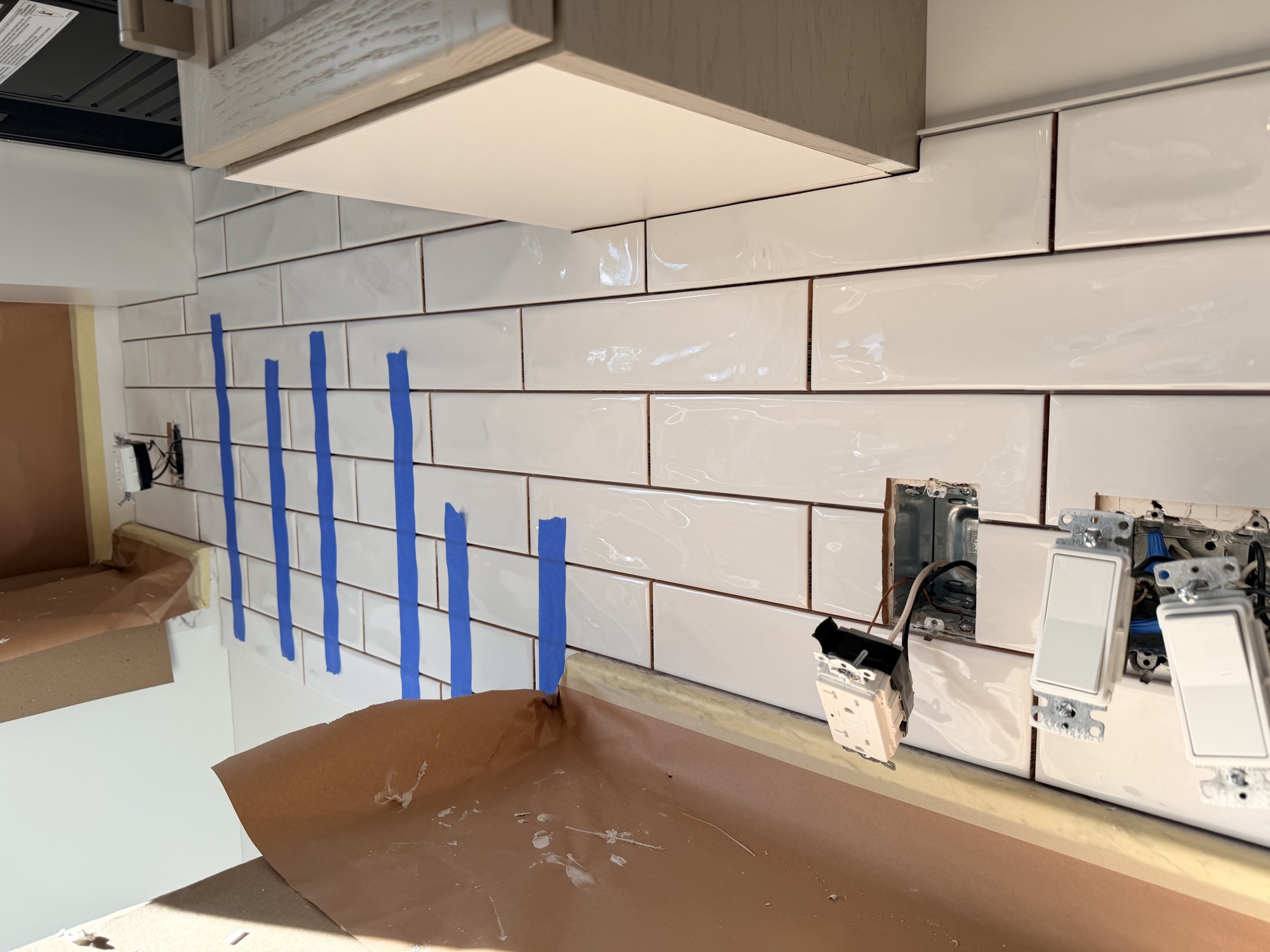 Kitchen tile work.